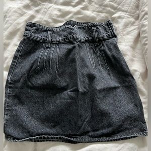 Black denim mini skirt from Zara — worn once